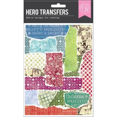 Hero Arts Rub On Transfers - Festive Paper Collage